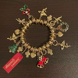 Christmas Charm Bracelet Vintage NWT